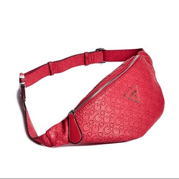 guess red fanny pack